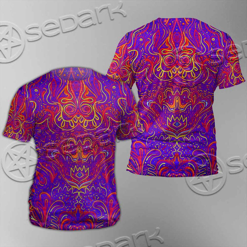 Purple Psychedelic Hypnotic Shamanic Acidic Eye SED-0971 Unisex T-shirt