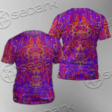 Purple Psychedelic Hypnotic Shamanic Acidic Eye SED-0971 Unisex T-shirt