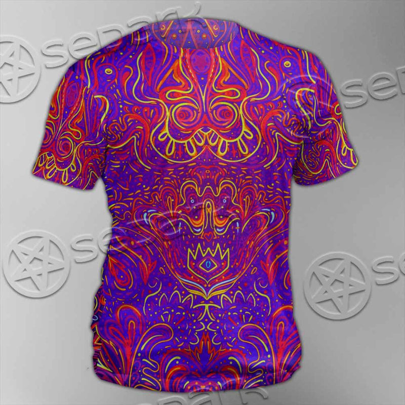 Purple Psychedelic Hypnotic Shamanic Acidic Eye SED-0971 Unisex T-shirt