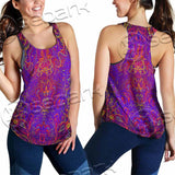 Purple Psychedelic Hypnotic Shamanic Acidic Eye SED-0971 Women Tank Top