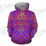 Purple Psychedelic Hypnotic Shamanic Acidic Eye SED-0971 Hoodie & Zip Hoodie