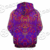 Purple Psychedelic Hypnotic Shamanic Acidic Eye SED-0971 Hoodie & Zip Hoodie Raglan