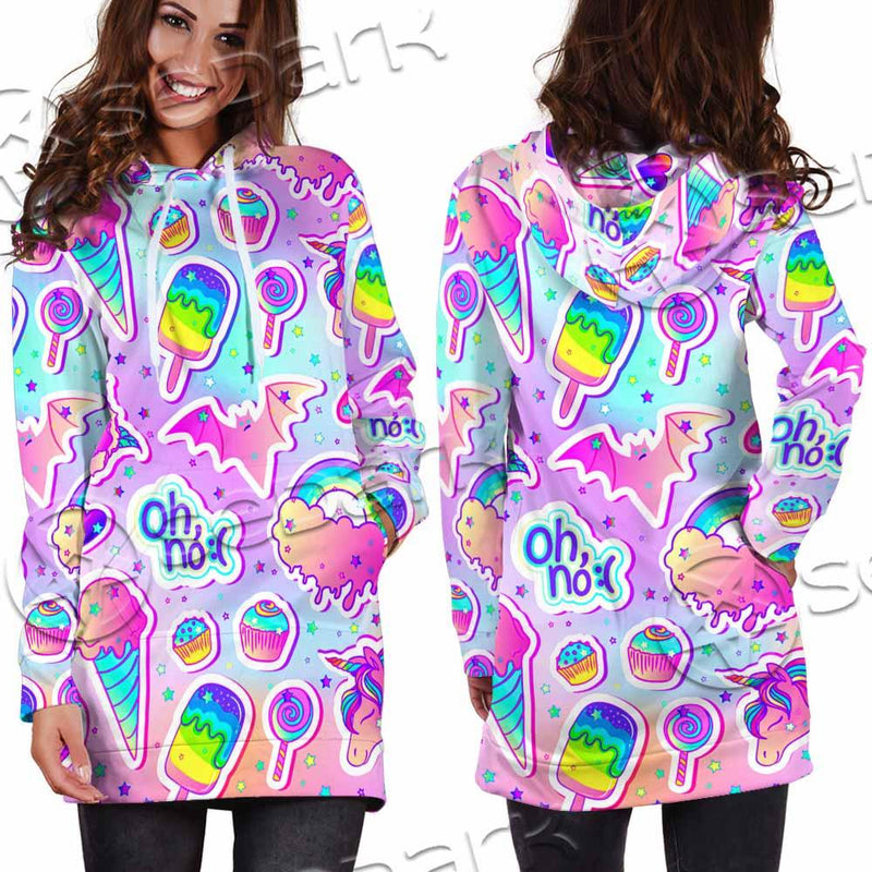 Colorful Seamless Pattern SED-0972 Hoodie Dress