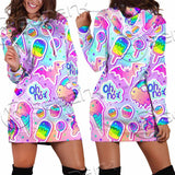 Colorful Seamless Pattern SED-0972 Hoodie Dress