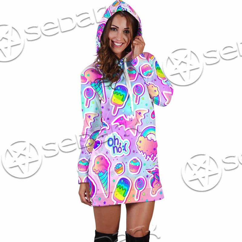 Colorful Seamless Pattern SED-0972 Hoodie Dress
