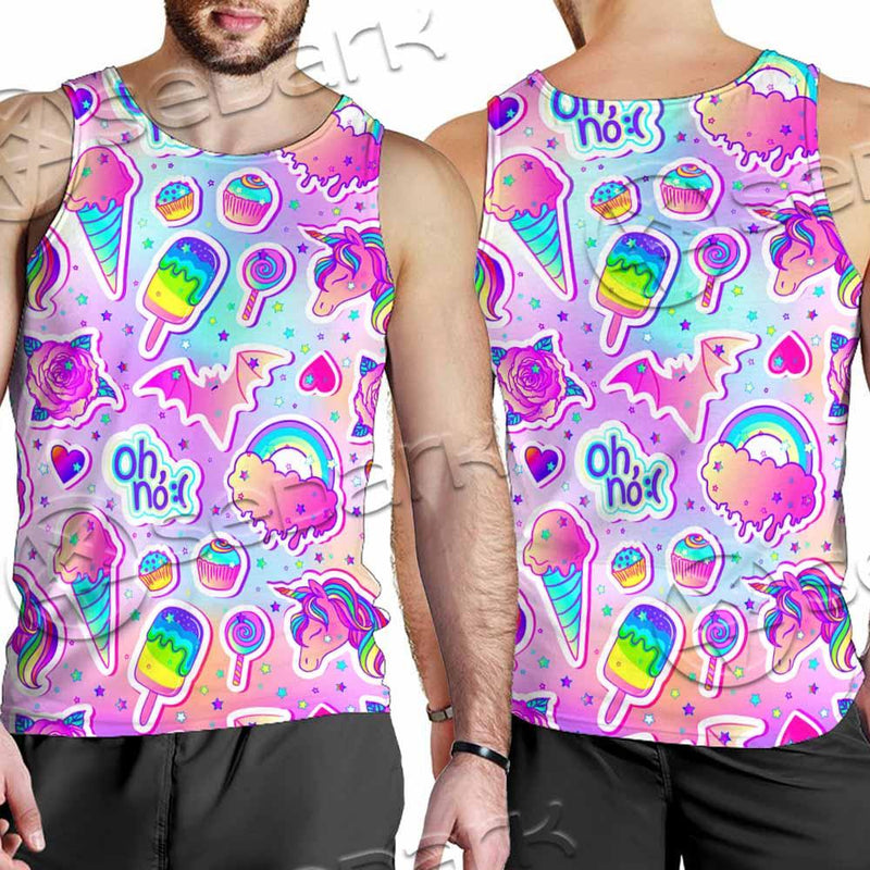 Colorful Seamless Pattern SED-0972 Men Tank-tops