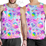 Colorful Seamless Pattern SED-0972 Men Tank-tops