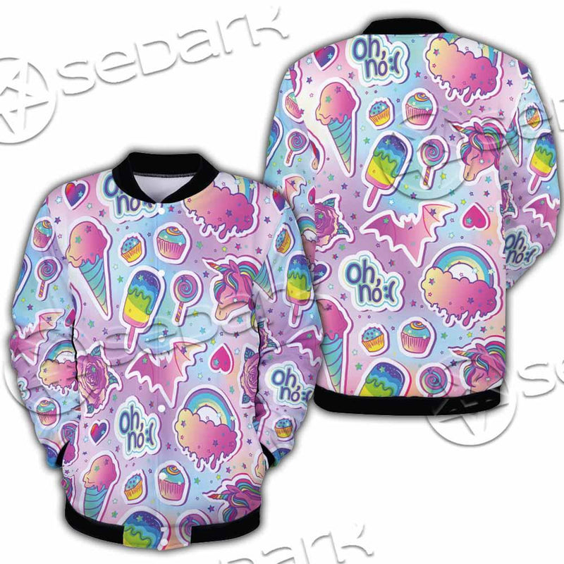 Colorful Seamless Pattern SED-0972 Button Jacket