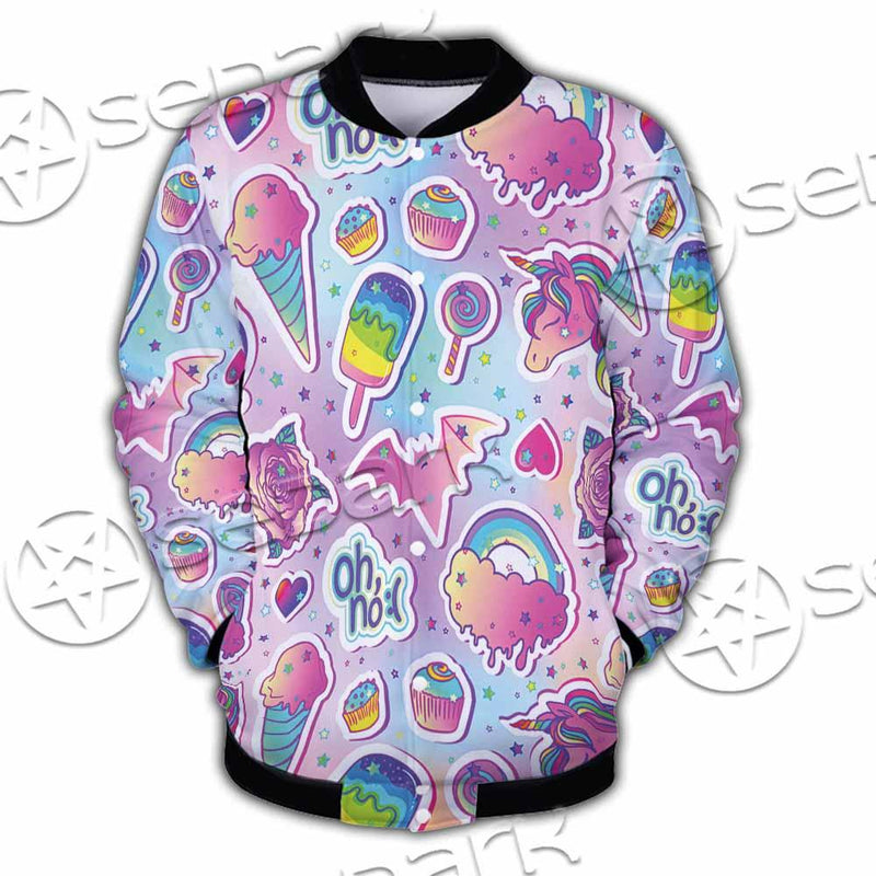 Colorful Seamless Pattern SED-0972 Button Jacket