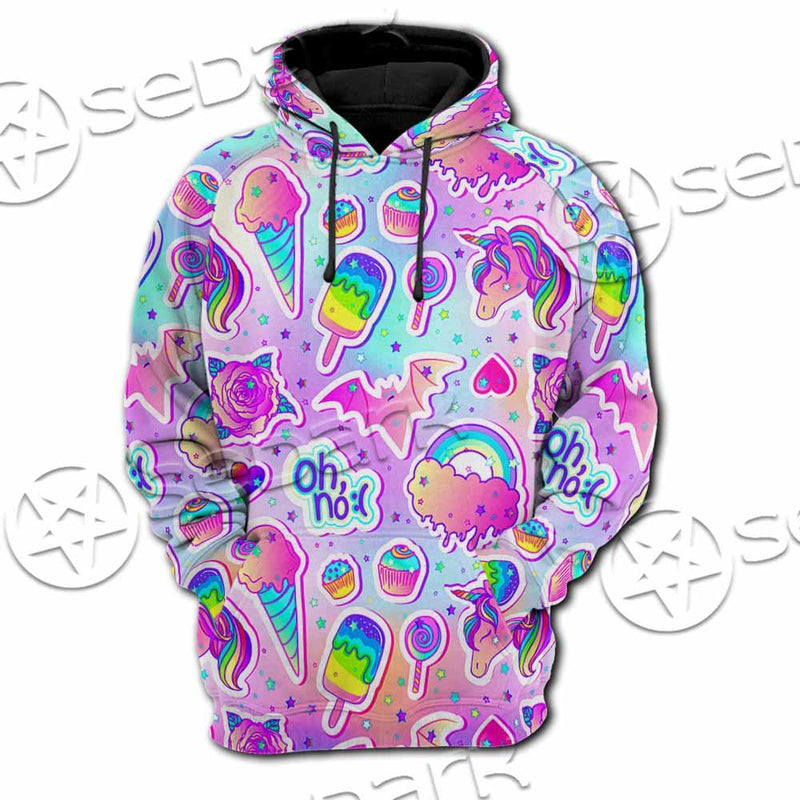 Colorful Seamless Pattern SED-0972 Hoodie & Zip Hoodie Raglan