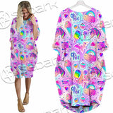 Colorful Seamless Pattern SED-0972 Batwing Pocket Dress