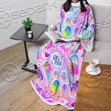 Colorful Seamless Pattern SED-0972 Sleeved Blanket