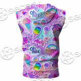 Colorful Seamless Pattern SED-0972 Zip Sleeveless Hoodie