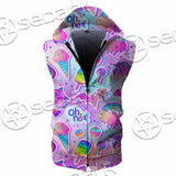 Colorful Seamless Pattern SED-0972 Zip Sleeveless Hoodie