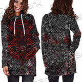 Goat Head Horn 666 SED-0973 Hoodie Dress