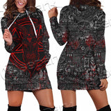 Goat Head Horn 666 SED-0973 Hoodie Dress