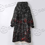 Goat Head Horn 666 SED-0973 Oversized Sherpa Blanket Hoodie