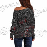 Goat Head Horn 666 SED-0973 Off Shoulder Sweaters
