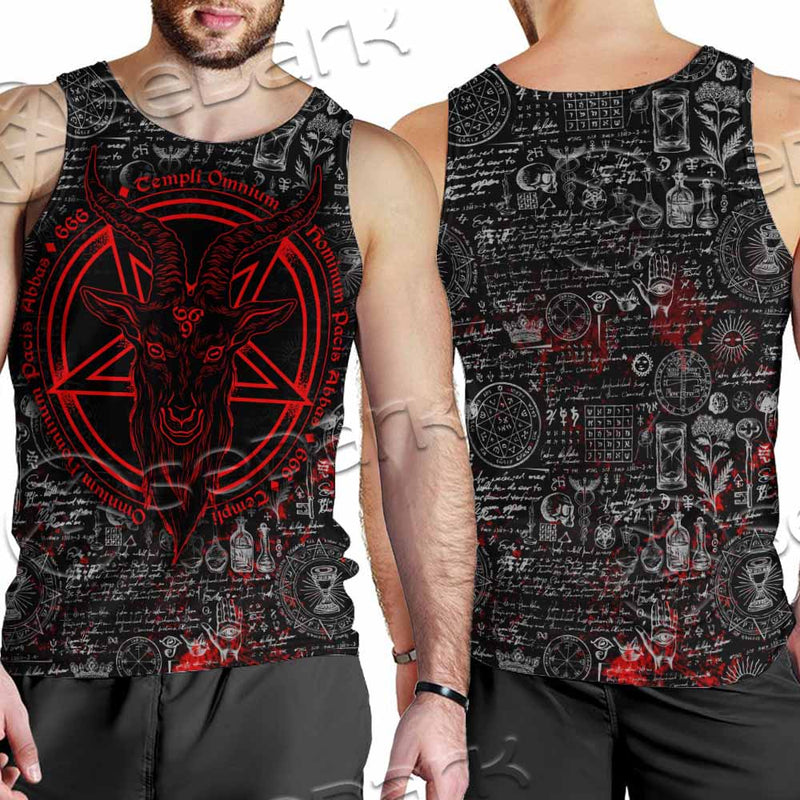 Goat Head Horn 666 SED-0973 Men Tank-tops