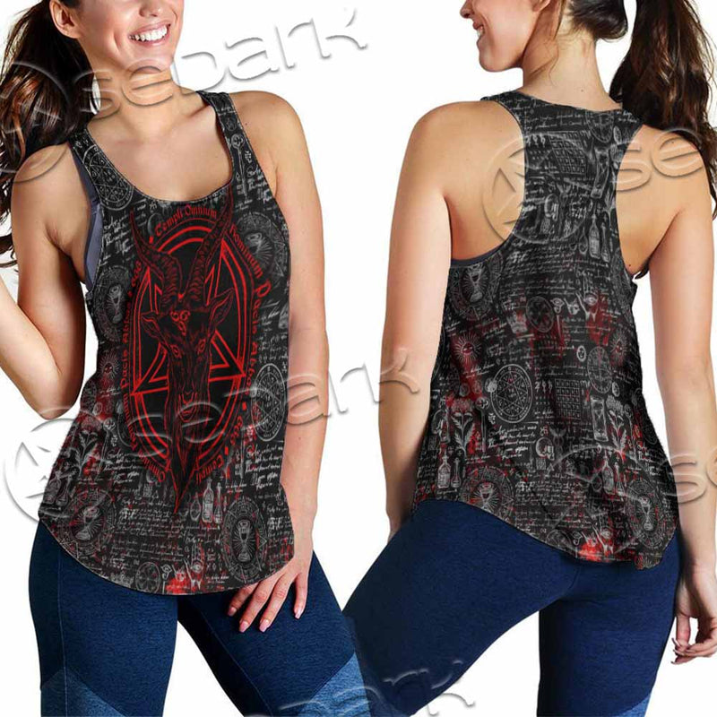 Goat Head Horn 666 SED-0973 Women Tank Top
