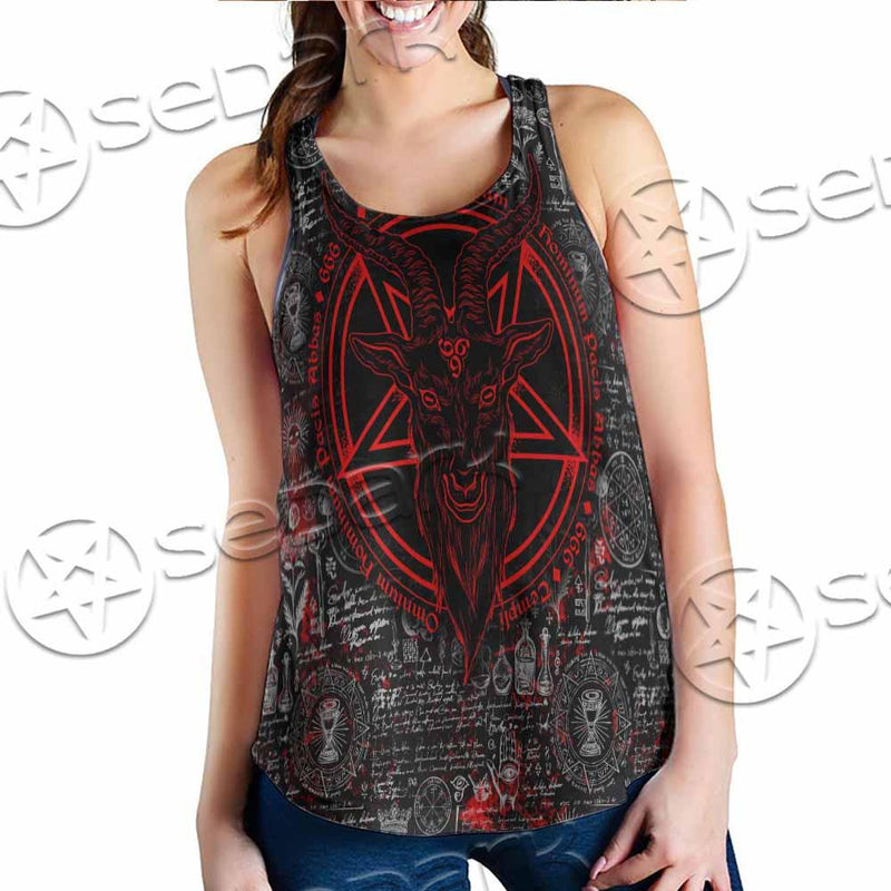 Goat Head Horn 666 SED-0973 Women Tank Top