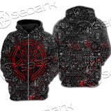 Goat Head Horn 666 SED-0973 Hoodie & Zip Hoodie Raglan