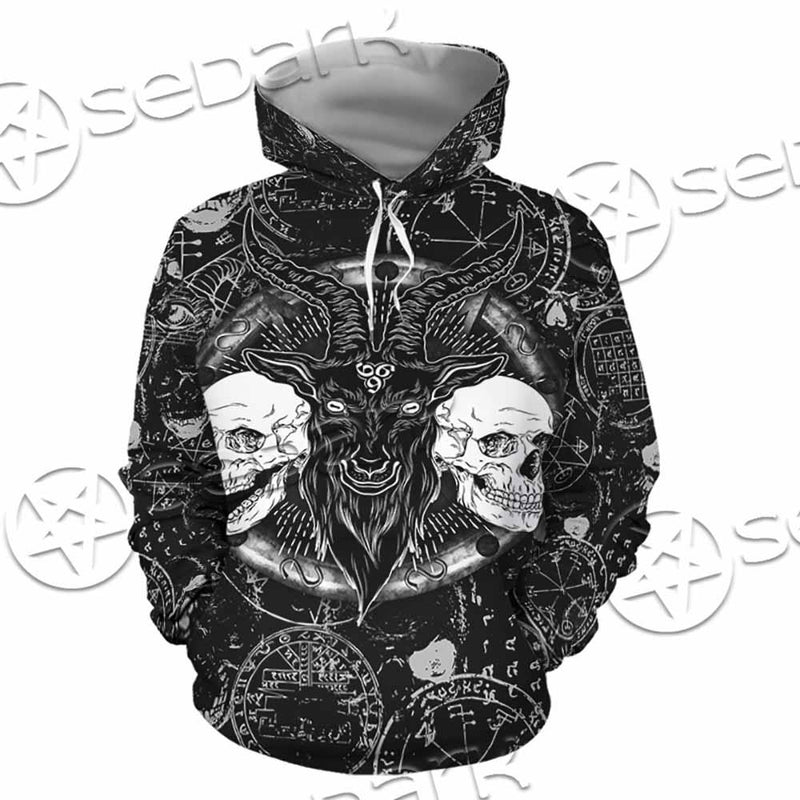 Skull Goat Head 666 SED-0974 Hoodie & Zip Hoodie