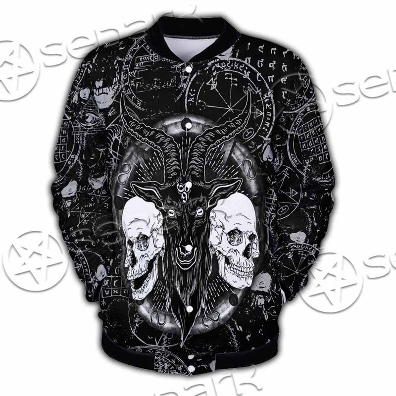 Skull Goat Head 666 SED-0974 Button Jacket