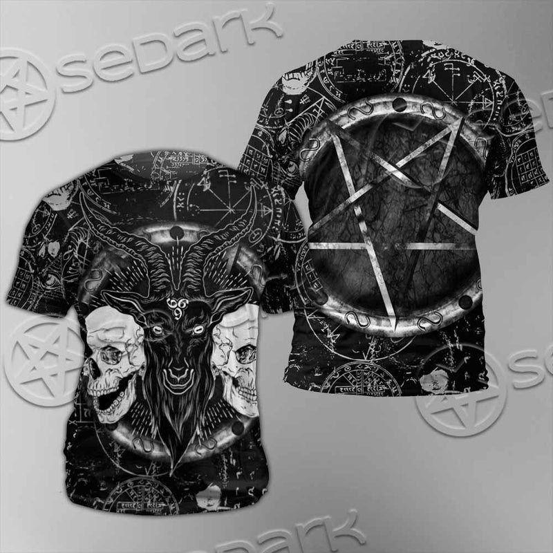 Skull Goat Head 666 SED-0974 Unisex T-shirt