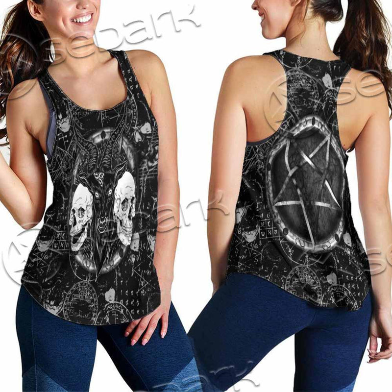 Skull Goat Head 666 SED-0974 Women Tank Top
