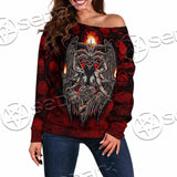 Skulls Baphomet SED-0975 Off Shoulder Sweaters