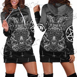 Goat Head Inverted Cross SED-0977 Hoodie Dress