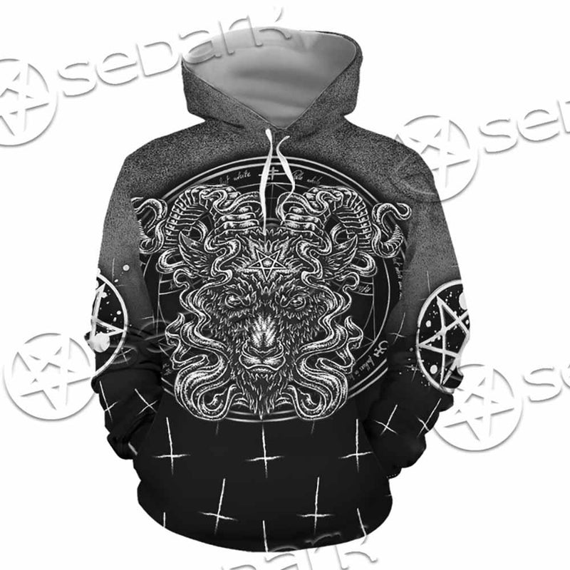 Goat Head Inverted Cross SED-0977 Hoodie & Zip Hoodie