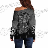 Goat Head Inverted Cross SED-0977 Off Shoulder Sweaters