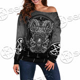 Goat Head Inverted Cross SED-0977 Off Shoulder Sweaters