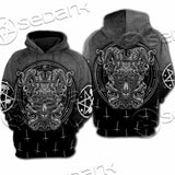 Goat Head Inverted Cross SED-0977 Hoodie & Zip Hoodie Raglan