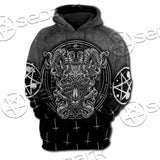 Goat Head Inverted Cross SED-0977 Hoodie & Zip Hoodie Raglan