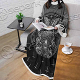Goat Head Inverted Cross SED-0977 Sleeved Blanket
