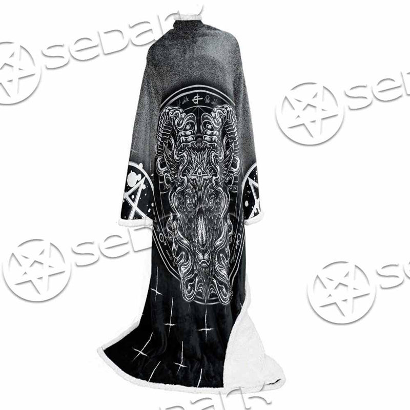 Goat Head Inverted Cross SED-0977 Sleeved Blanket