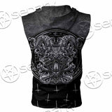 Goat Head Inverted Cross SED-0977 Zip Sleeveless Hoodie
