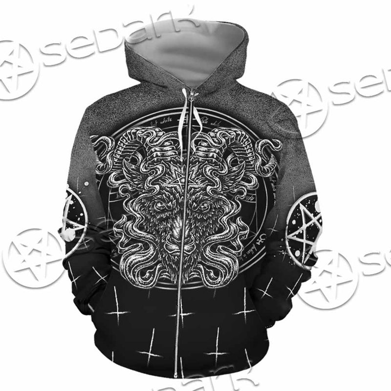 Goat Head Inverted Cross SED-0977 Hoodie & Zip Hoodie