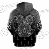 Goat Head Inverted Cross SED-0977 Hoodie & Zip Hoodie Raglan