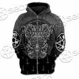 Goat Head Inverted Cross SED-0977 Hoodie & Zip Hoodie Raglan
