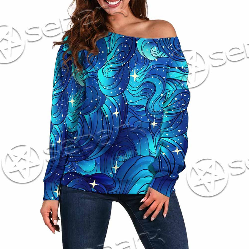 Curly Sea Stock Illustrations SED-0978 Off Shoulder Sweaters