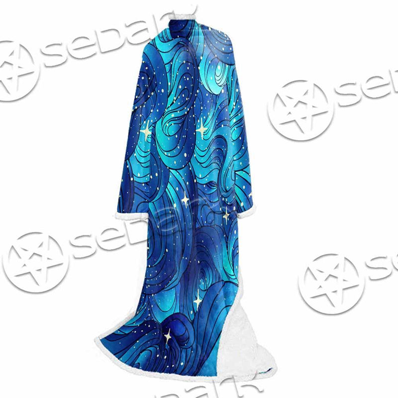 Curly Sea Stock Illustrations SED-0978 Sleeved Blanket