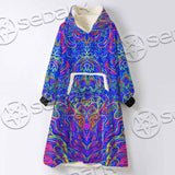 Psychedelic Trippy Abstract Mandala SED-0979 Oversized Sherpa Blanket Hoodie