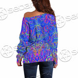 Psychedelic Trippy Abstract Mandala SED-0979 Off Shoulder Sweaters