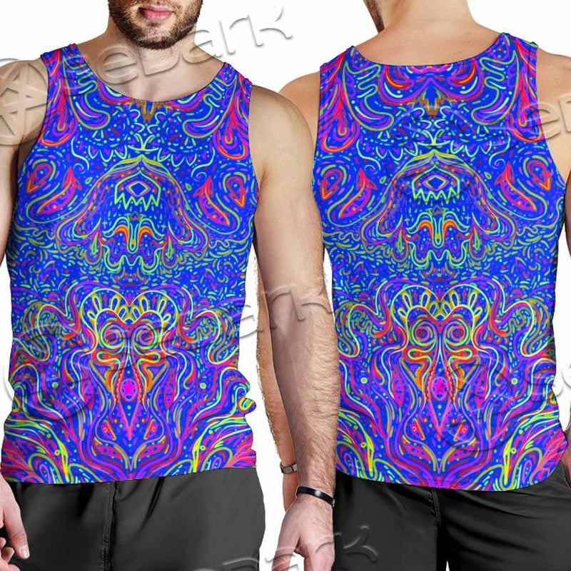 Psychedelic Trippy Abstract Mandala SED-0979 Men Tank-tops