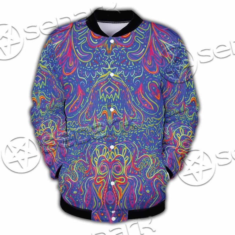 Psychedelic Trippy Abstract Mandala SED-0979 Button Jacket