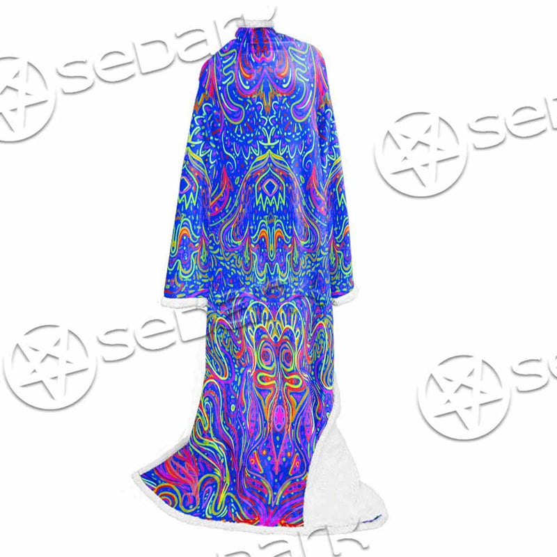 Psychedelic Trippy Abstract Mandala SED-0979 Sleeved Blanket